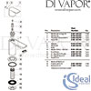 Ideal Standard Connect Air Concept Air Magnetic Grey Slim Pillar Tap Spares